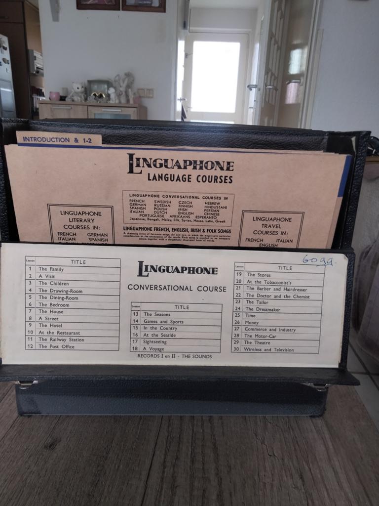 Linguaphone Taalcursus 78 toeren platen, Cd's en Dvd's, Vinyl | Overige Vinyl, Ophalen, Voor 1960, Gebruikt, Overige formaten