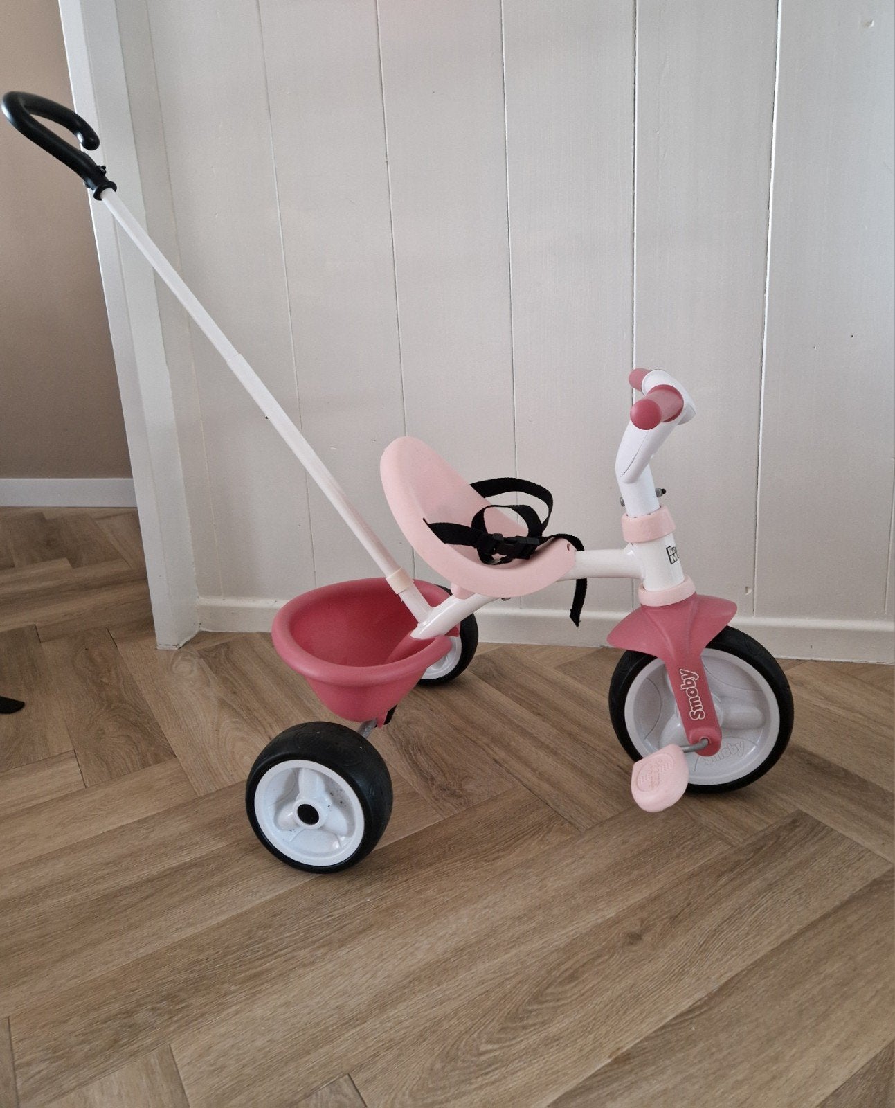 Smoby driewieler, Ophalen, Gebruikt, Duwstang