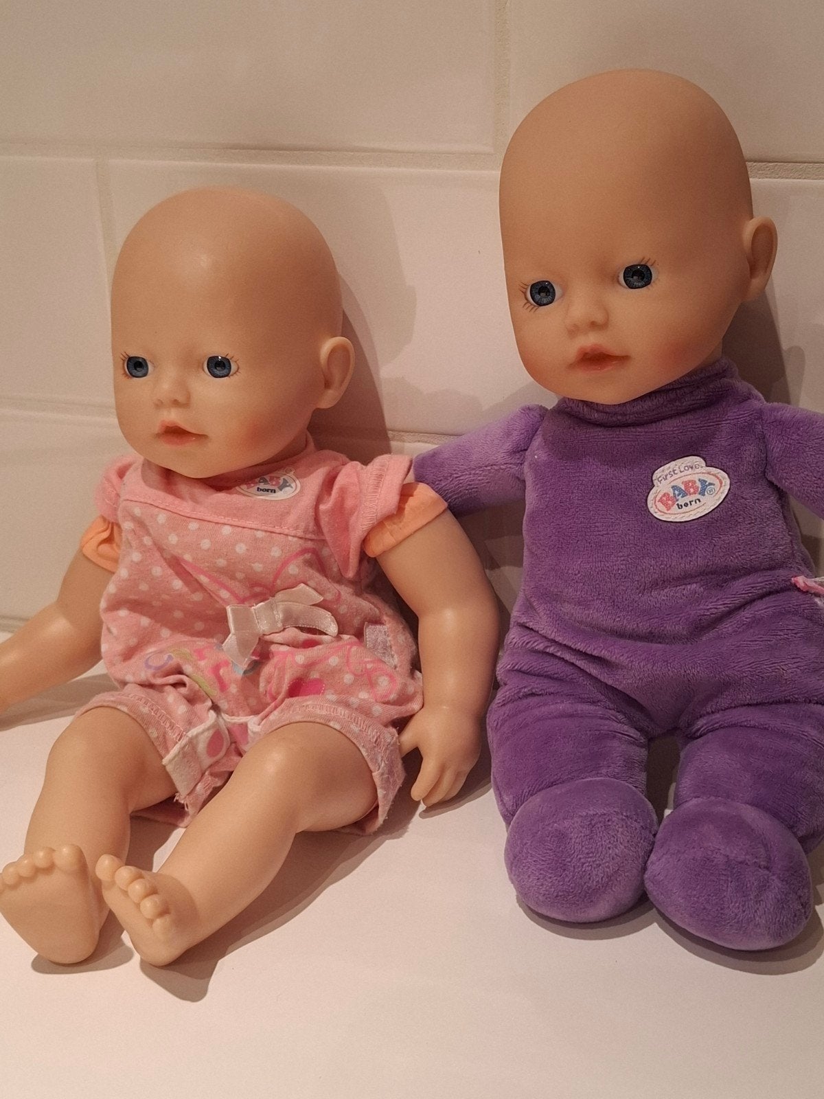 Baby Born poppen (2 stuks), Kinderen en Baby's, Ophalen of Verzenden, Gebruikt, Babypop