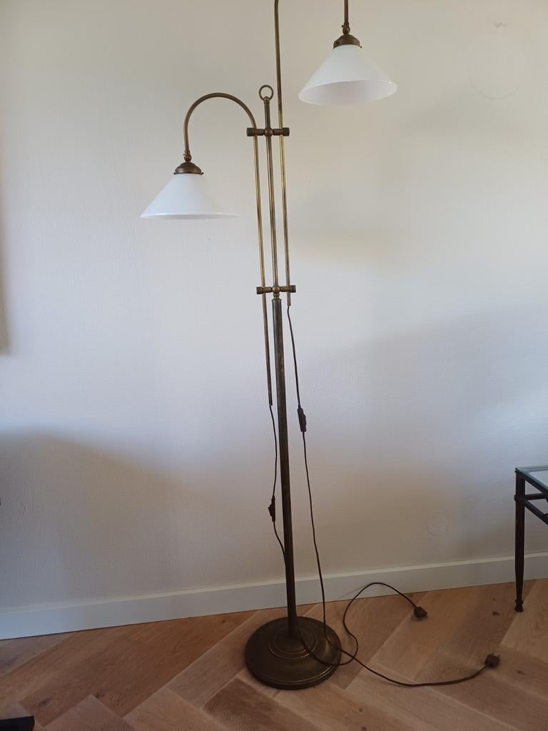 Messing vloer lamp., Antiek en Kunst, Ophalen