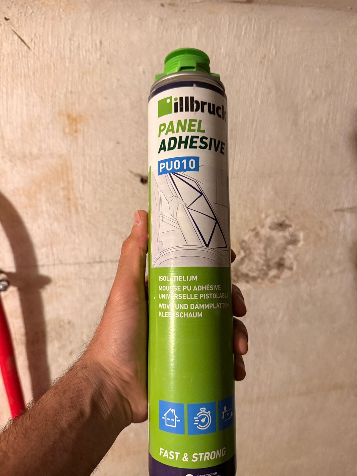 2x Illbruck Panel adhesive PU010 isolatielijm 750ml (2x), Overige materialen, Nieuw, Minder dan 5 m², Ophalen