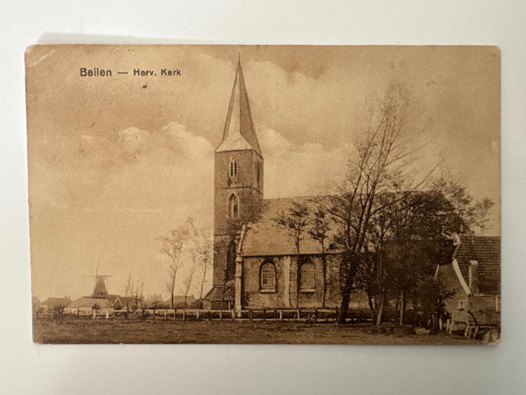Oude Ansichtkaart Beilen - Herv. Kerk (voor 1920), Verzamelen, Ansichtkaarten | Nederland, Ophalen, Voor 1920, Ongelopen, Drenthe
