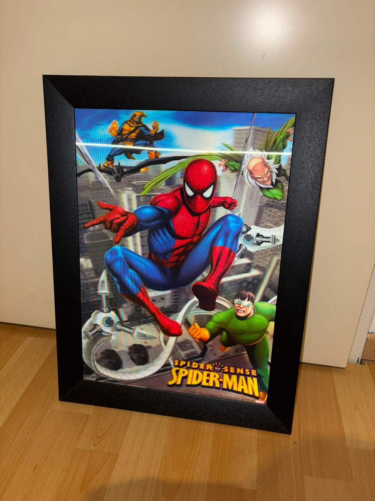 Spider-Man 3D afbeelding met Lijst - Spider-Sense Marvel, 50 – 75, Minder dan 50 cm, Ophalen of Verzenden, Zo goed als nieuw