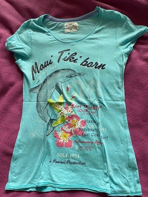 shirt mt 158 164 dolfijn bloemen reef, Ophalen of Verzenden, Gebruikt, Meisje, Shirt of Longsleeve