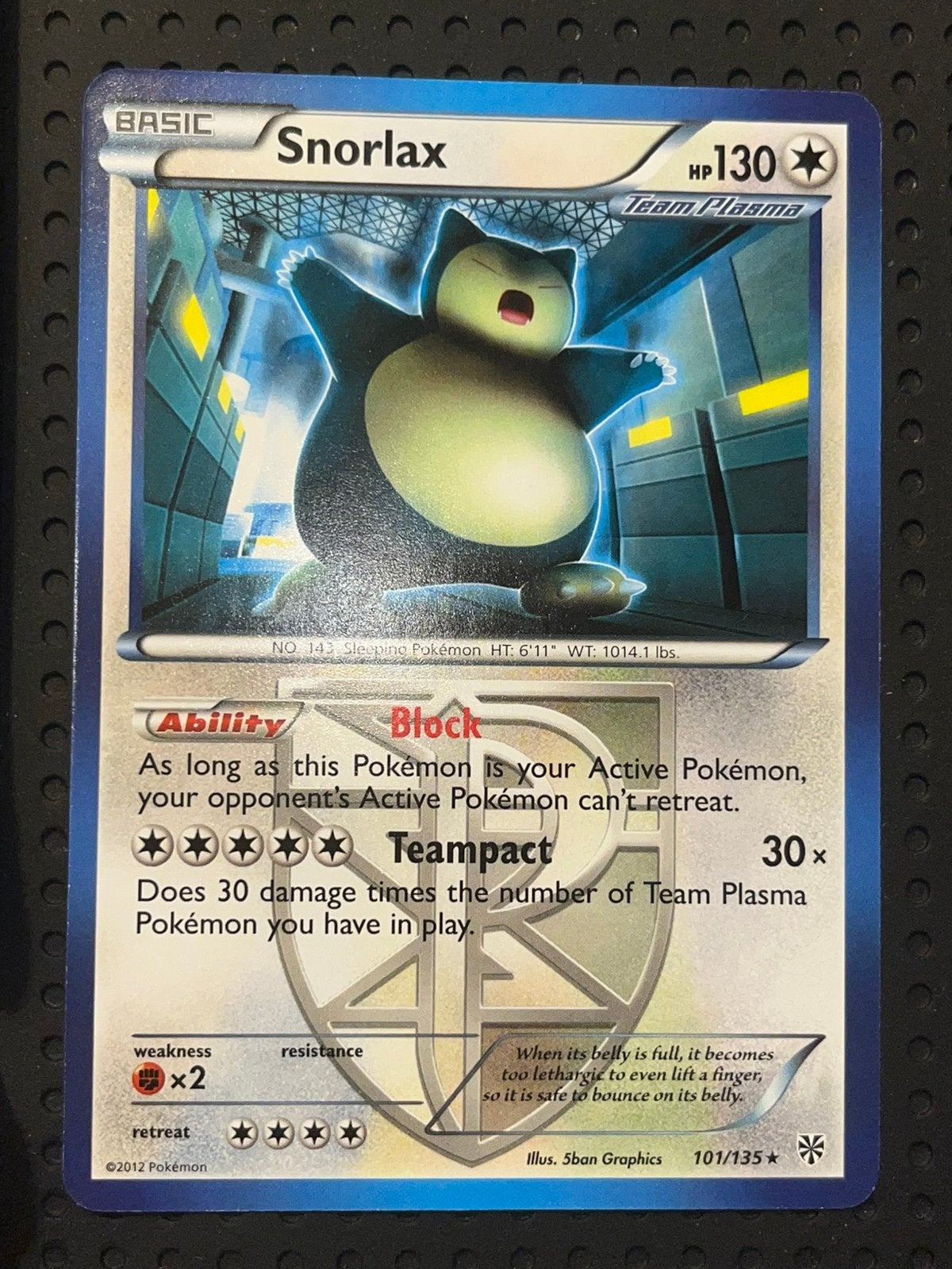 Snorlax plasma storm zeer strakke conditie, Ophalen of Verzenden, Zo goed als nieuw