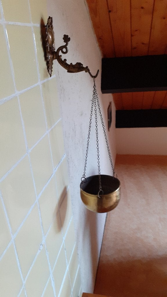 Koper hang potje, Ophalen