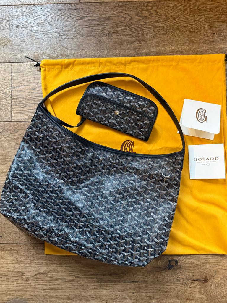 Goyard Hobo Tas - Zwart/Bruin, Ophalen of Verzenden, Zo goed als nieuw, Zwart, Handtas