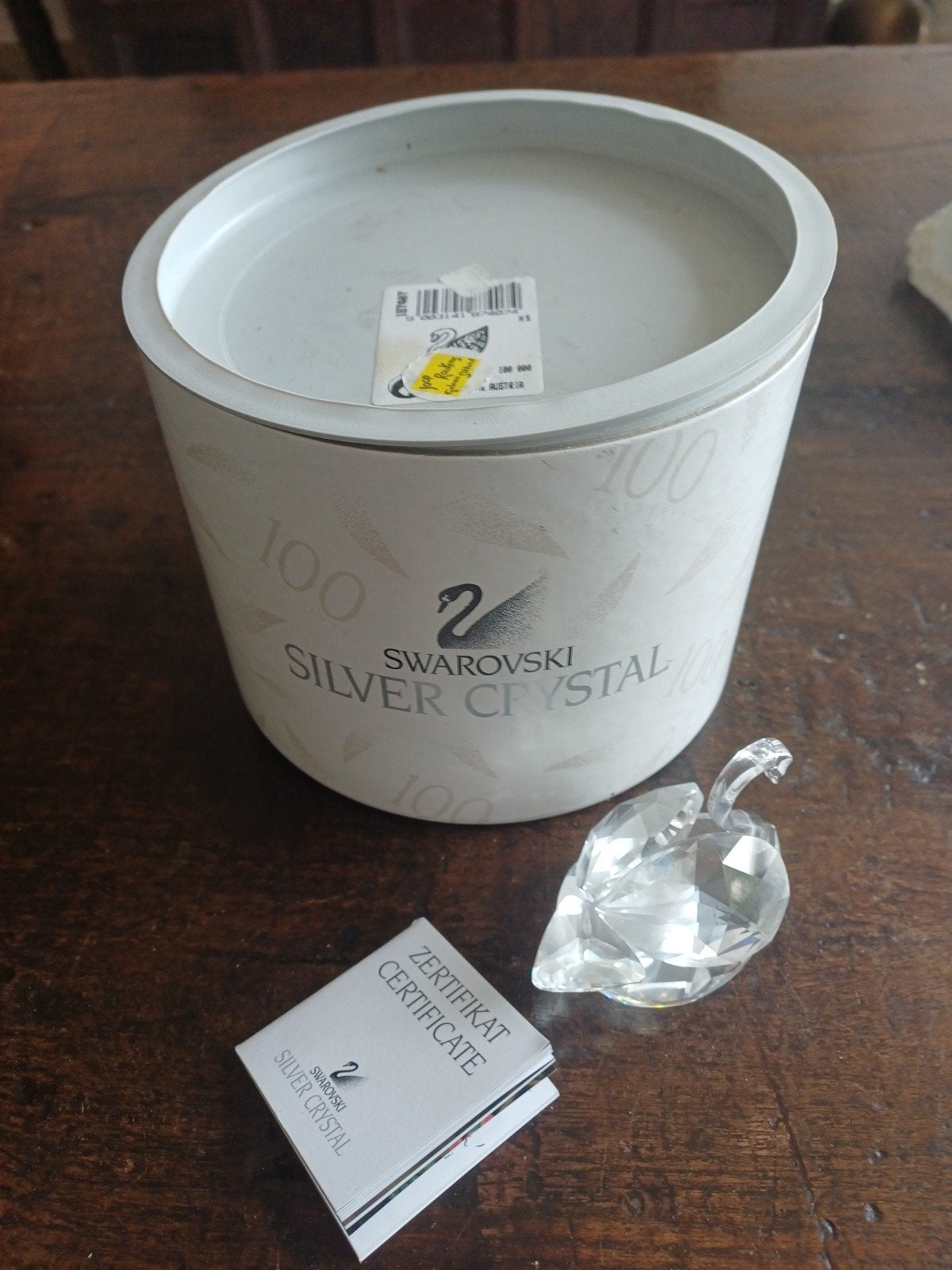 Swarovski Zwaan Kristal Figuur met Certificaat, Verzamelen, Ophalen of Verzenden, Zo goed als nieuw, Figuurtje