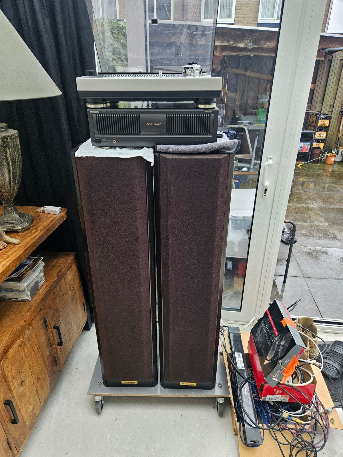 Technics SB-M1000 Luidsprekers, cassette deck, versterker, Ophalen, Gebruikt, 150 watt of meer, Vloerstaande luidspreker