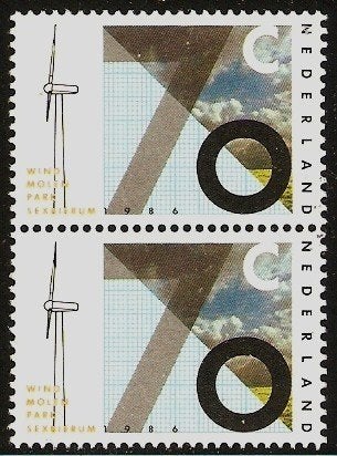 Nederland 1347 paartje v windmolen., Verzenden, Postfris