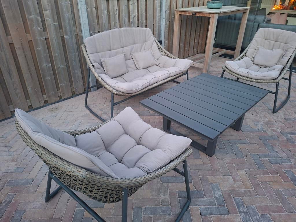 loungeset Kees Smit, Tuin en Terras, Tuinsets en Loungesets, Ophalen, 4 zitplaatsen, Gebruikt, Bank
