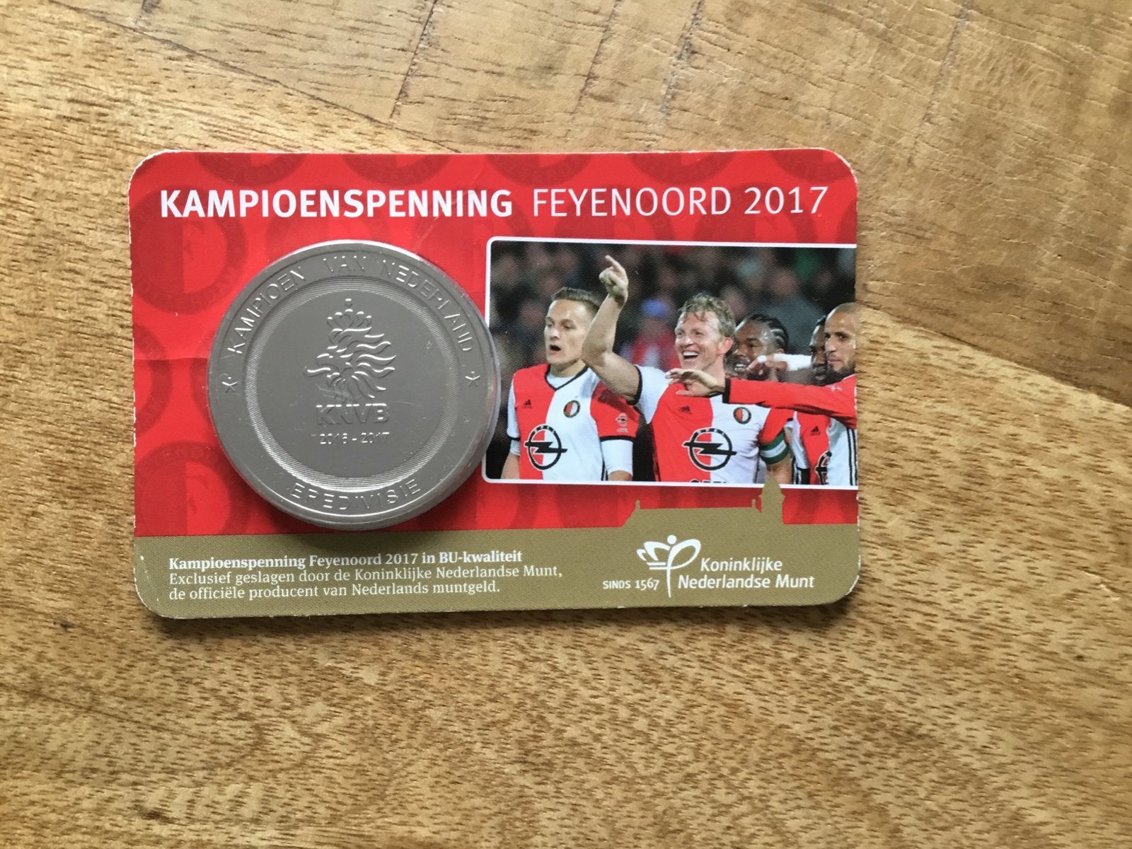 Feyenoord Kampioenspenning 2017 - Koninklijke Munt, Ophalen of Verzenden, Overige waardes, Losse munt