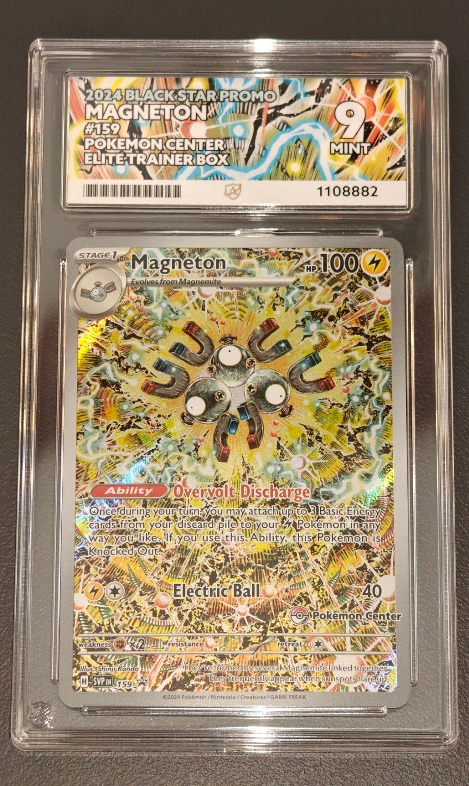 magneton #159 - ACE 9 - POKEMON CENTER, Ophalen of Verzenden, Nieuw, Losse kaart, Foil