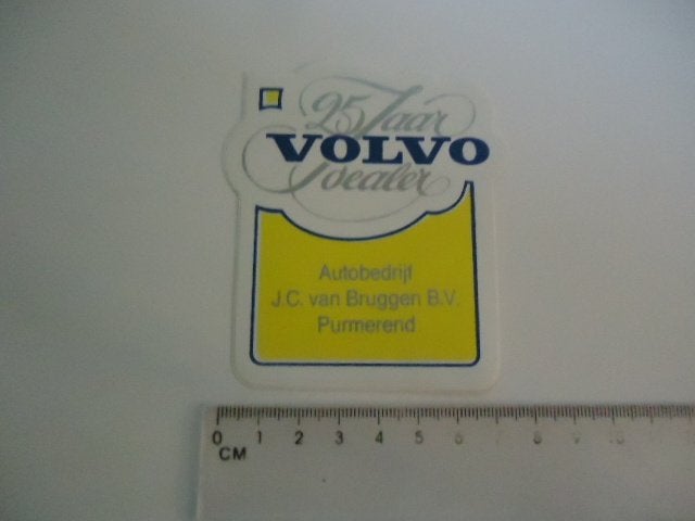sticker oud VOLVO DEALER garage purmerend oldtimer 740 240, Verzenden, Zo goed als nieuw, Bedrijf of Vereniging