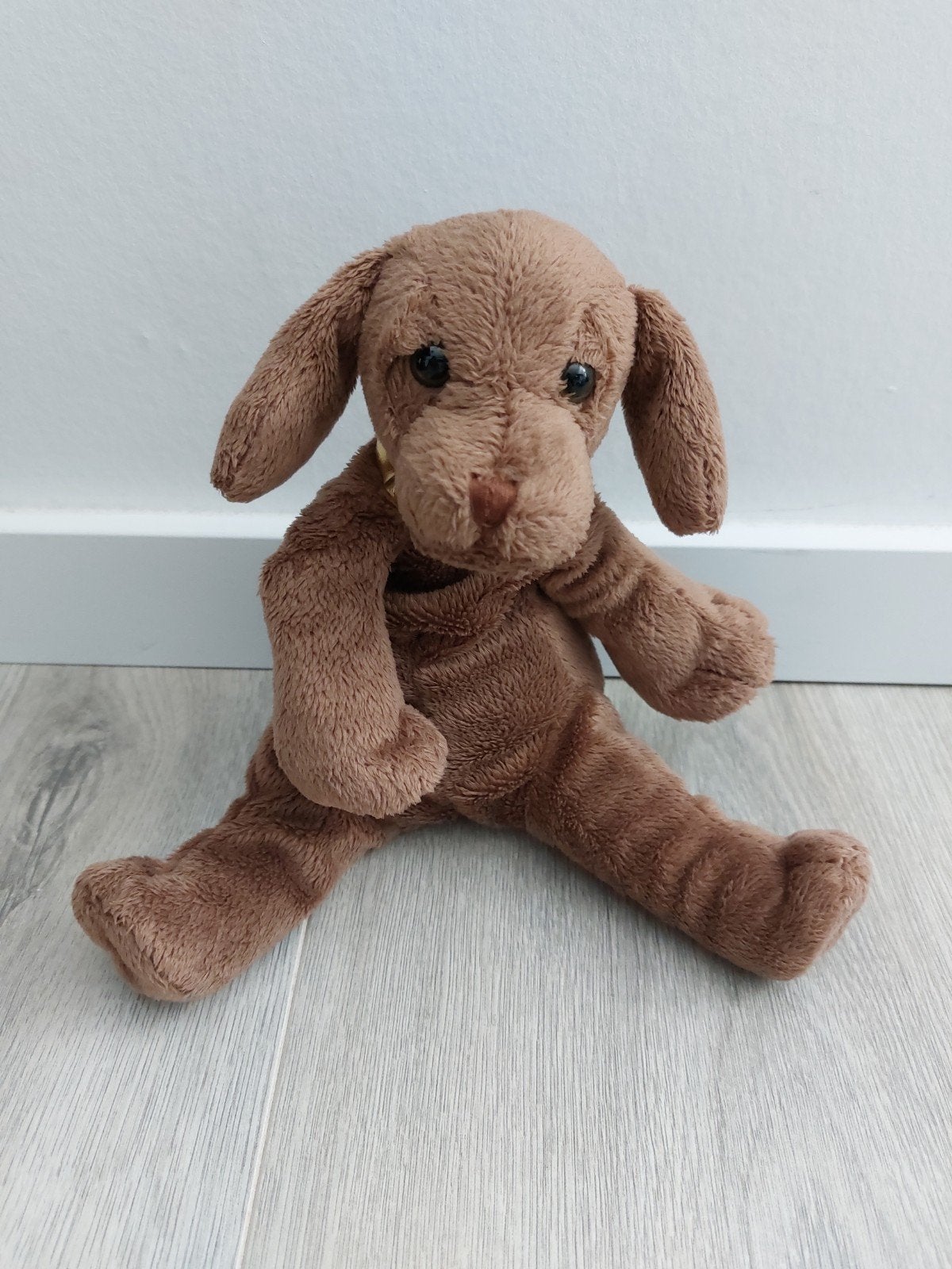 Knuffel happy horse hond Sam bruin dog L2262, Ophalen of Verzenden, Zo goed als nieuw, Hond
