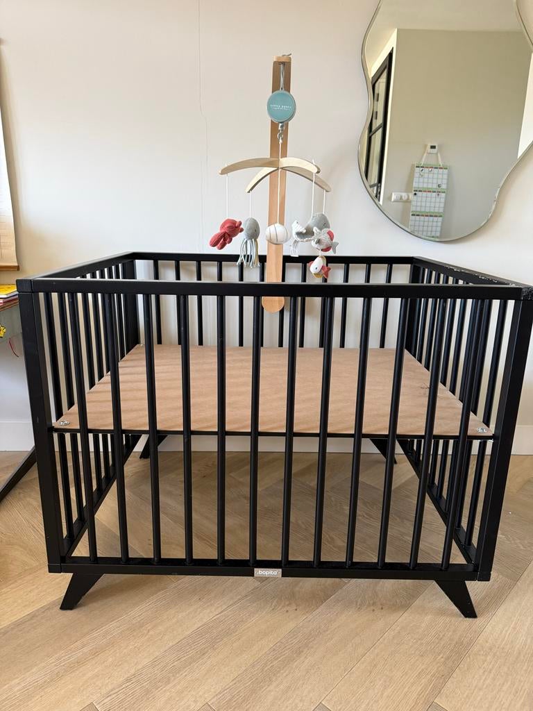 Bopita Retro Box, mat zwart (in hoogte verstelbaar), Kinderen en Baby's, Boxen, Ophalen, Gebruikt, Vierkant, In hoogte verstelbaar
