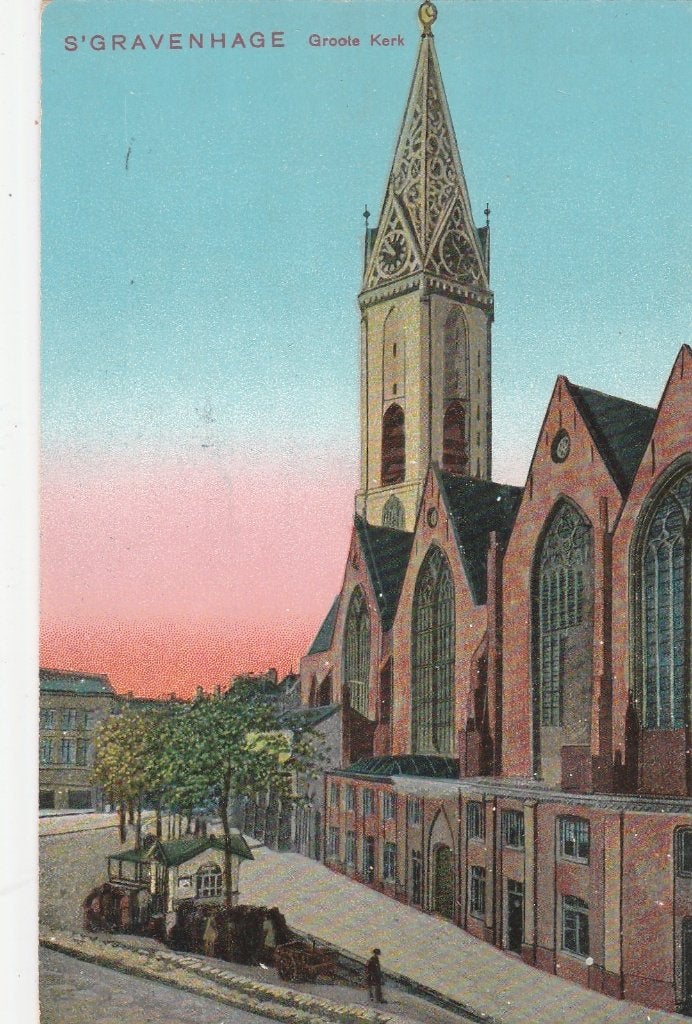 den haag- grote kerk 1914, Ophalen of Verzenden, Voor 1920, Zuid-Holland