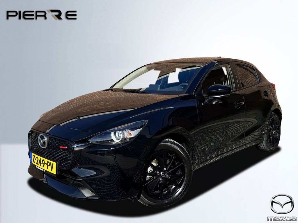 Mazda 2 1.5 e-SkyActiv-G 90 Homura Achteruitrijcamera | Appl, Auto's, Mazda, Stof, 4 cilinders, Overige brandstoffen, Zwart