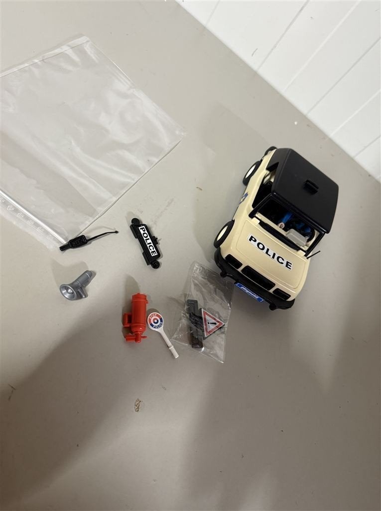Playmobil politie auto - police playmobil, Kinderen en Baby's, Ophalen of Verzenden, Zo goed als nieuw