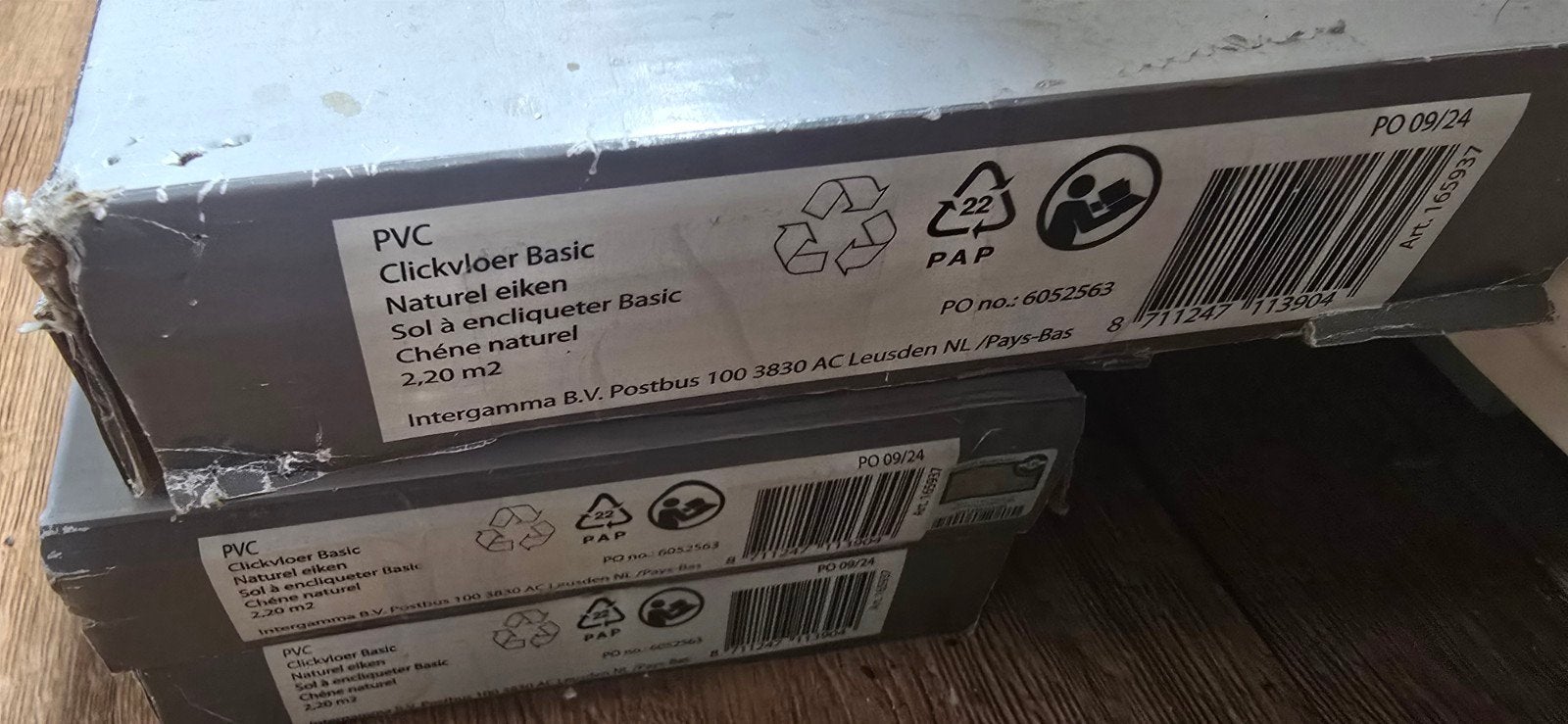 PVC Clickvloer Basic - Naturel Eiken (4 dichte pakken = 8,8, Ophalen, Kunststof, 50 tot 150 cm, Nieuw