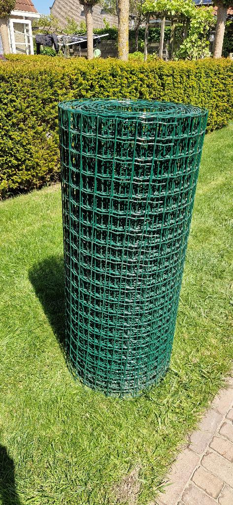 Rol groen geplastificeerd draadgaas, 100cm hoog <<, Tuin en Terras, Gaas en Draad, Ophalen, Zo goed als nieuw, 10 tot 20 meter