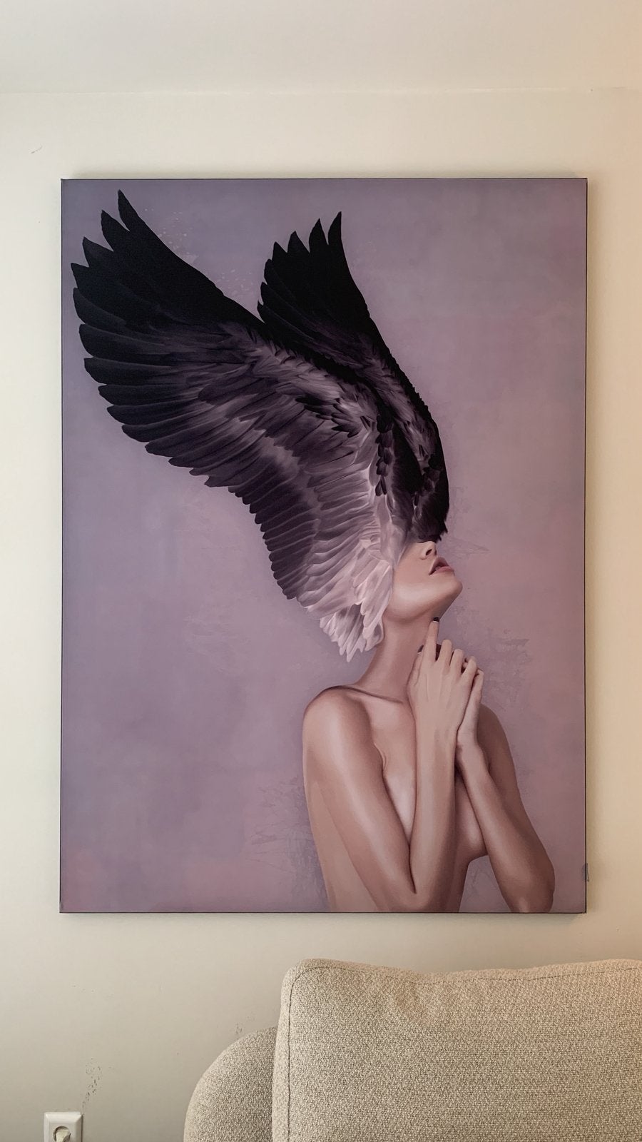 Werk aan de muur doek Aurora., Antiek en Kunst, Ophalen