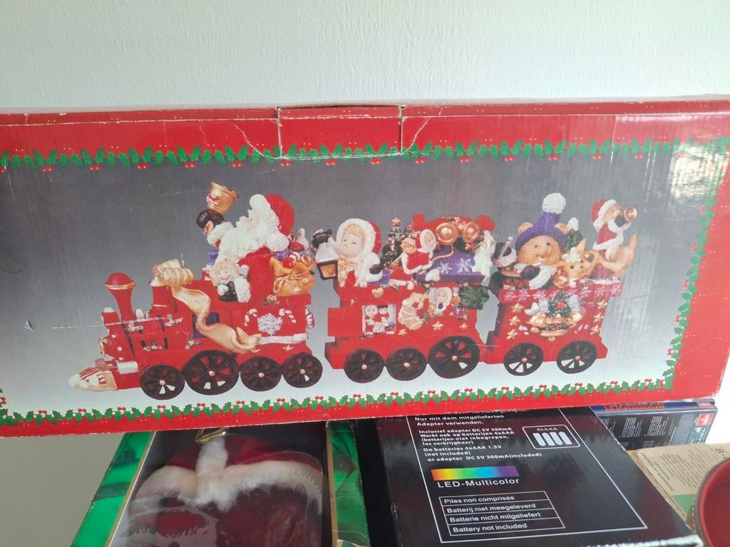 Kerst beeldje treintje 3 delig, Ophalen of Verzenden
