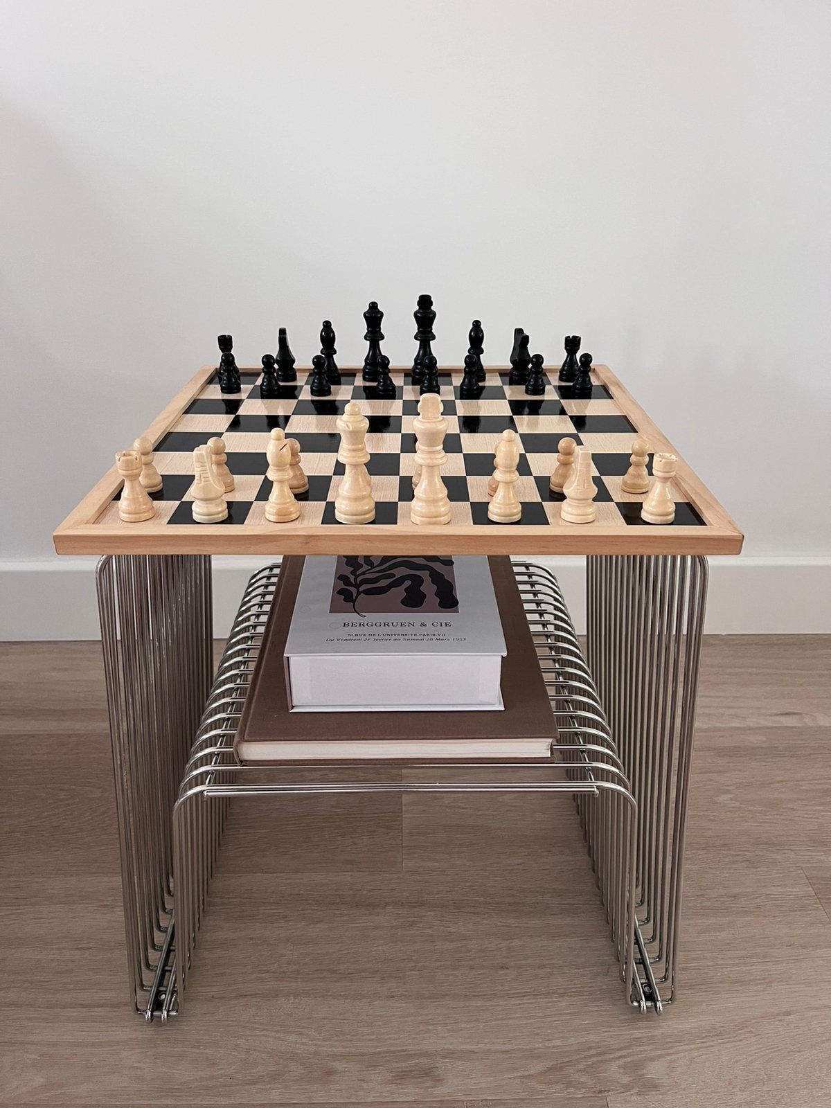 Vintage schaakbord + schaakstukken schaken chessboard, Ophalen of Verzenden, Zo goed als nieuw