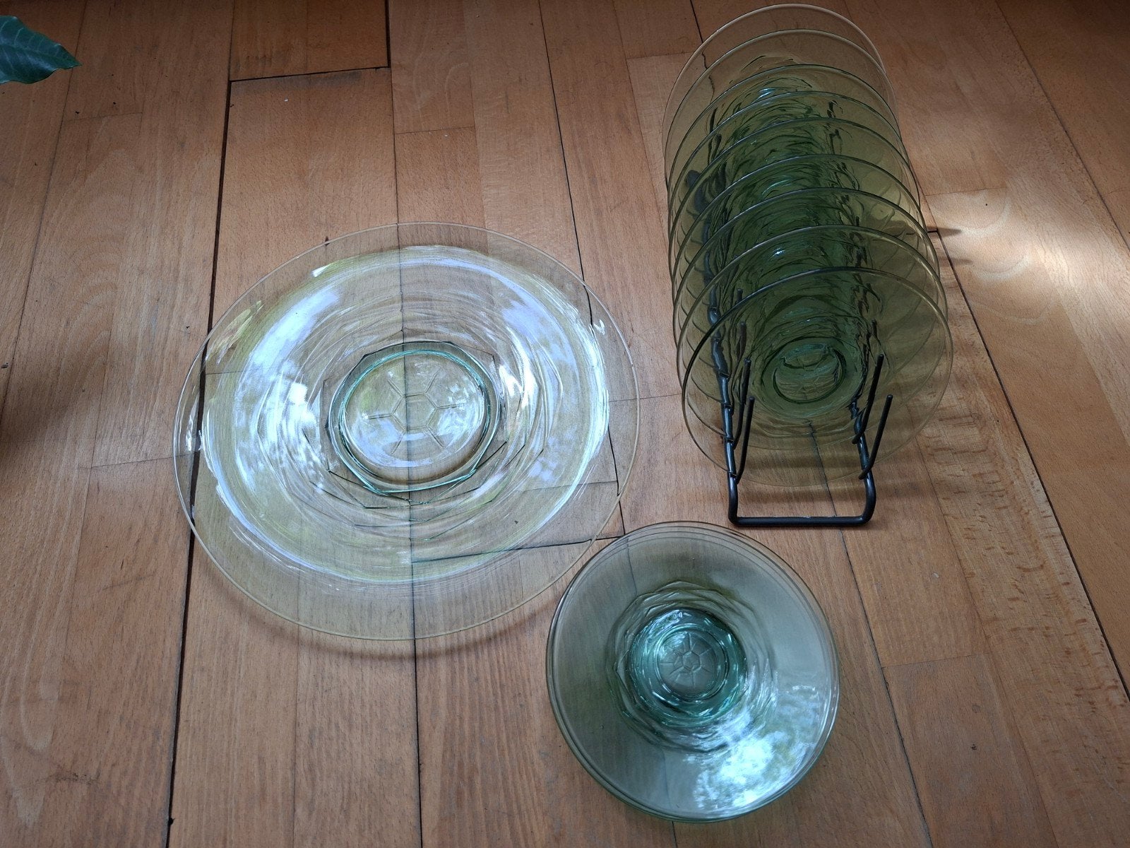 Andries Dirk Copier - Pineapple Ananas 14 delig gebakservies, Antiek en Kunst, Antiek | Glas en Kristal, Ophalen