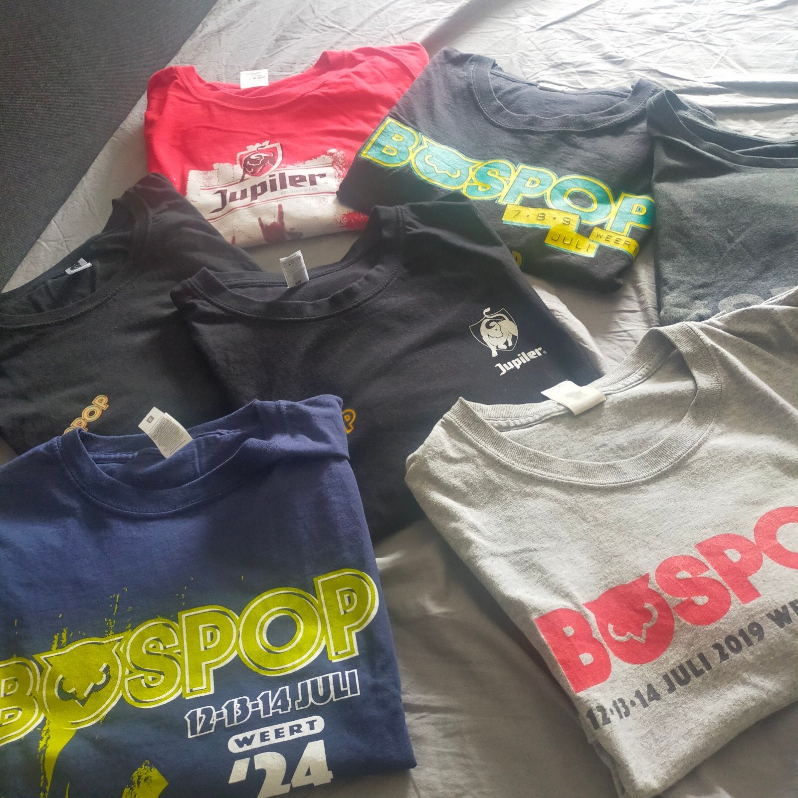 Bospop t-shirts, Blauw, Maat 46/48 (XL) of groter, Ophalen of Verzenden, Korte mouw