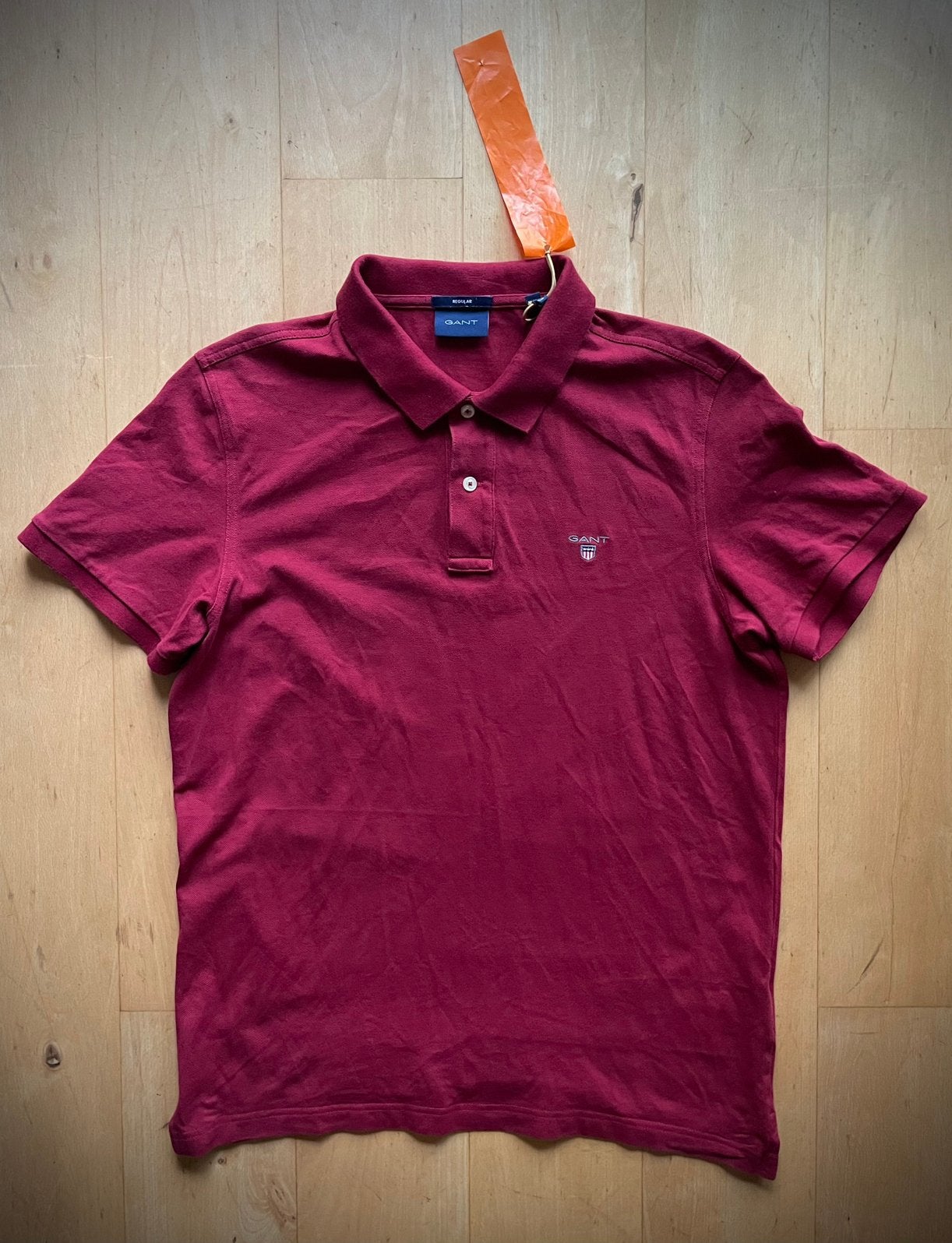 GANT polo t shirt ( wijn ) rood L, Ophalen of Verzenden, Maat 52/54 (L), Rood