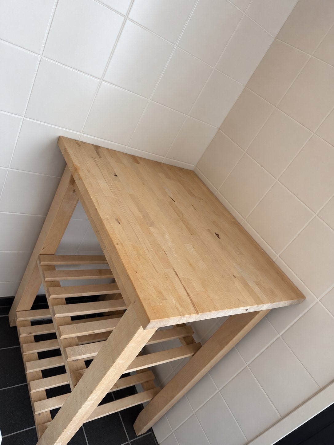 IKEA BEKVÄM roltafel, zgan, Huis en Inrichting, Ophalen, 50 tot 100 cm, Zo goed als nieuw, Rechthoekig