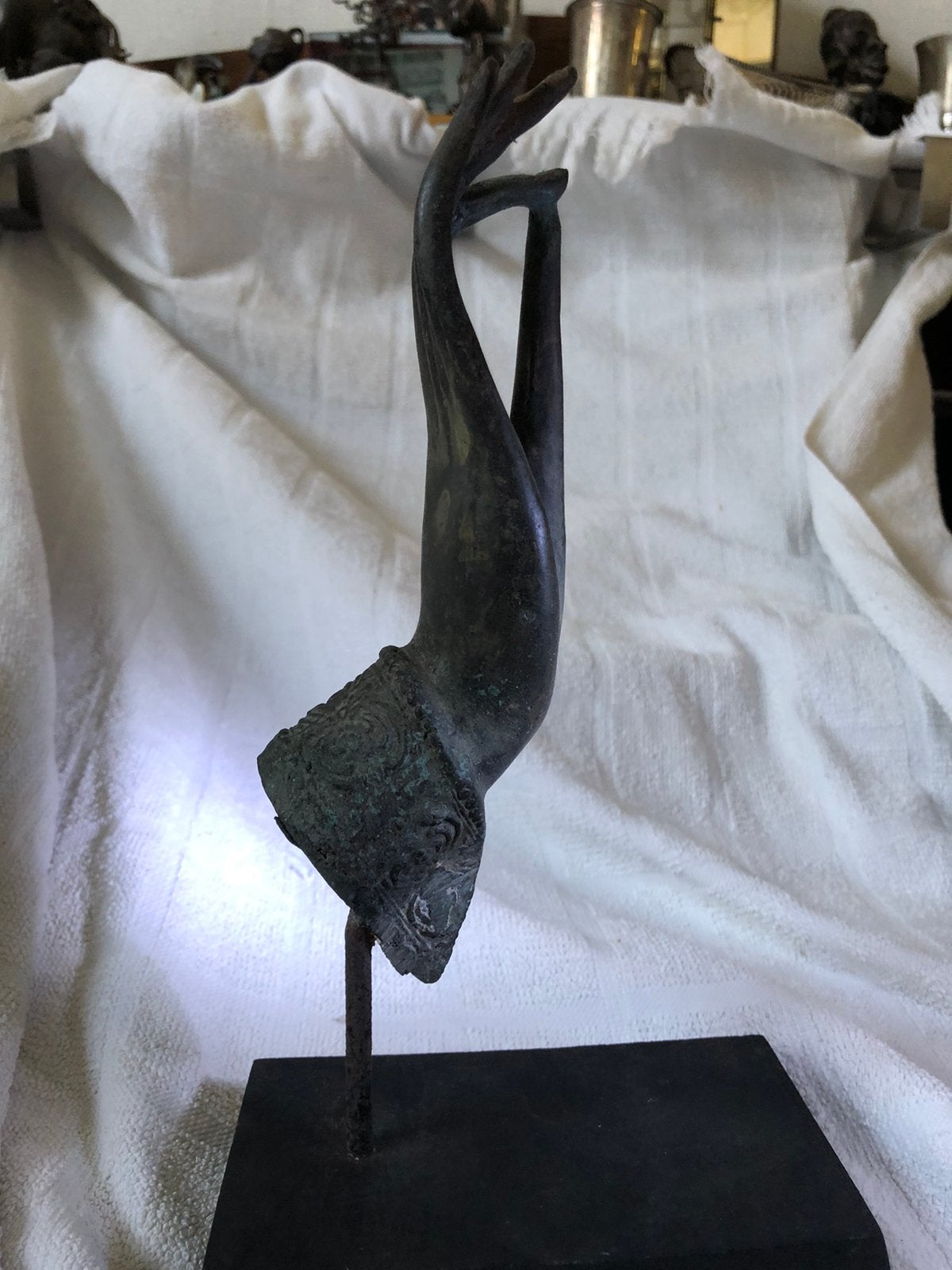 Bronzen hand van Boeddha, Antiek en Kunst, Ophalen of Verzenden