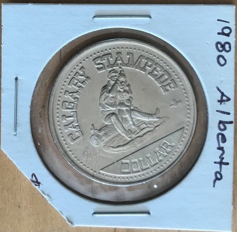 Canada - Calgary Stampede Trade Dollar 1980 - Privy Hat!, Postzegels en Munten, Munten | Amerika, Ophalen of Verzenden, Noord-Amerika