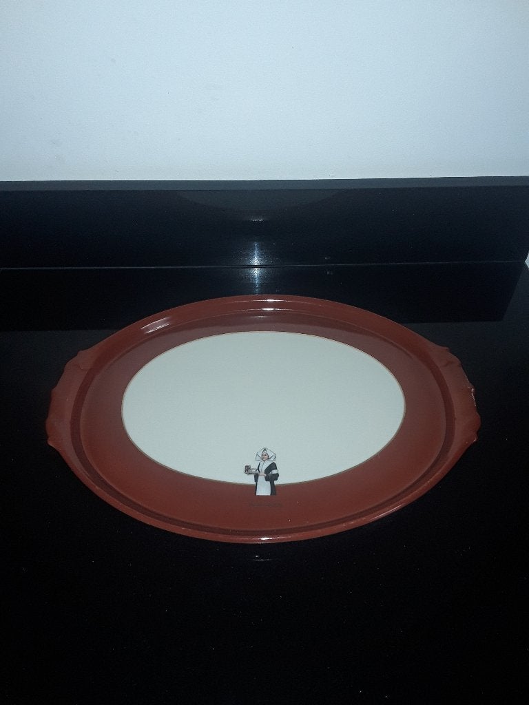 Antiek Droste porseleinen dienblad, Verzenden, Zo goed als nieuw, Porselein, Overige typen