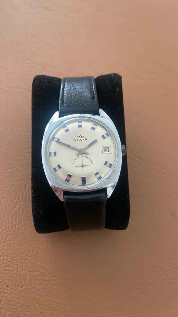Velona vintage horloge, Ophalen of Verzenden, Staal, Overige merken, 1960 of later