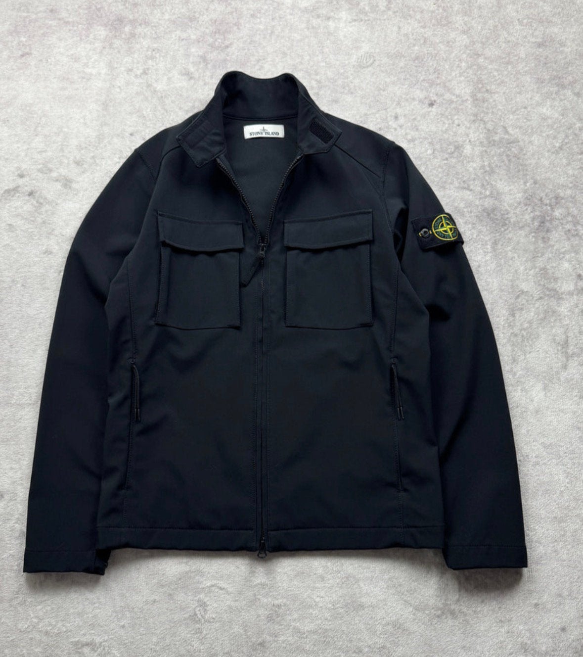 Stone Island Light Soft Shell-R Overshirt SS 2017, Ophalen of Verzenden, Zo goed als nieuw, Maat 46 (S) of kleiner, Blauw