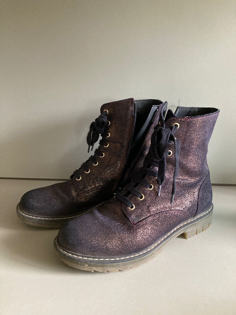 zgan leren schoenen boots meisje maat 38, Meisje, Schoenen, Ophalen of Verzenden, Zo goed als nieuw