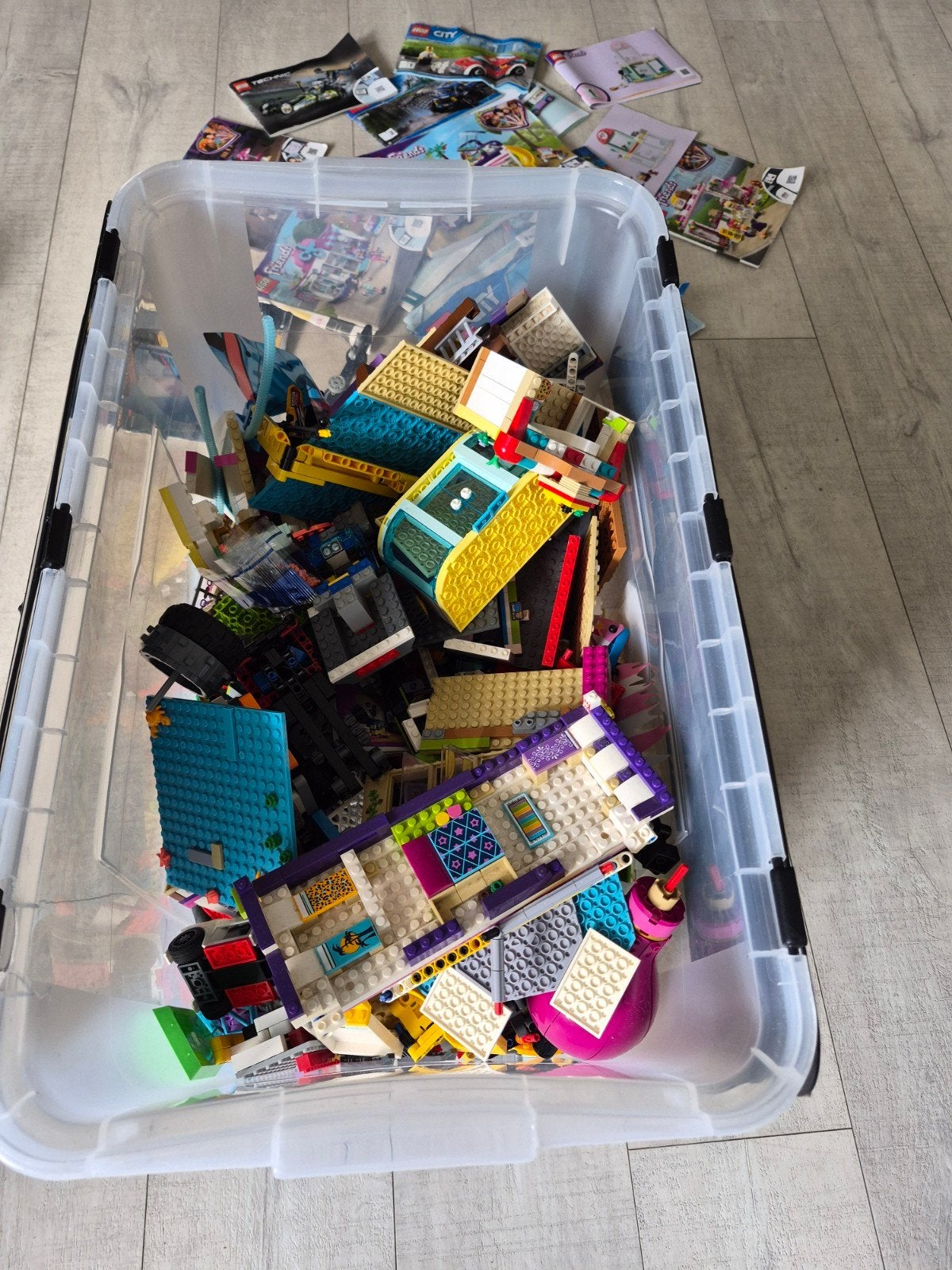 Grote partij LEGO Friends, City en Technic met instructies, Gebruikt, Lego, Friends, Ophalen of Verzenden