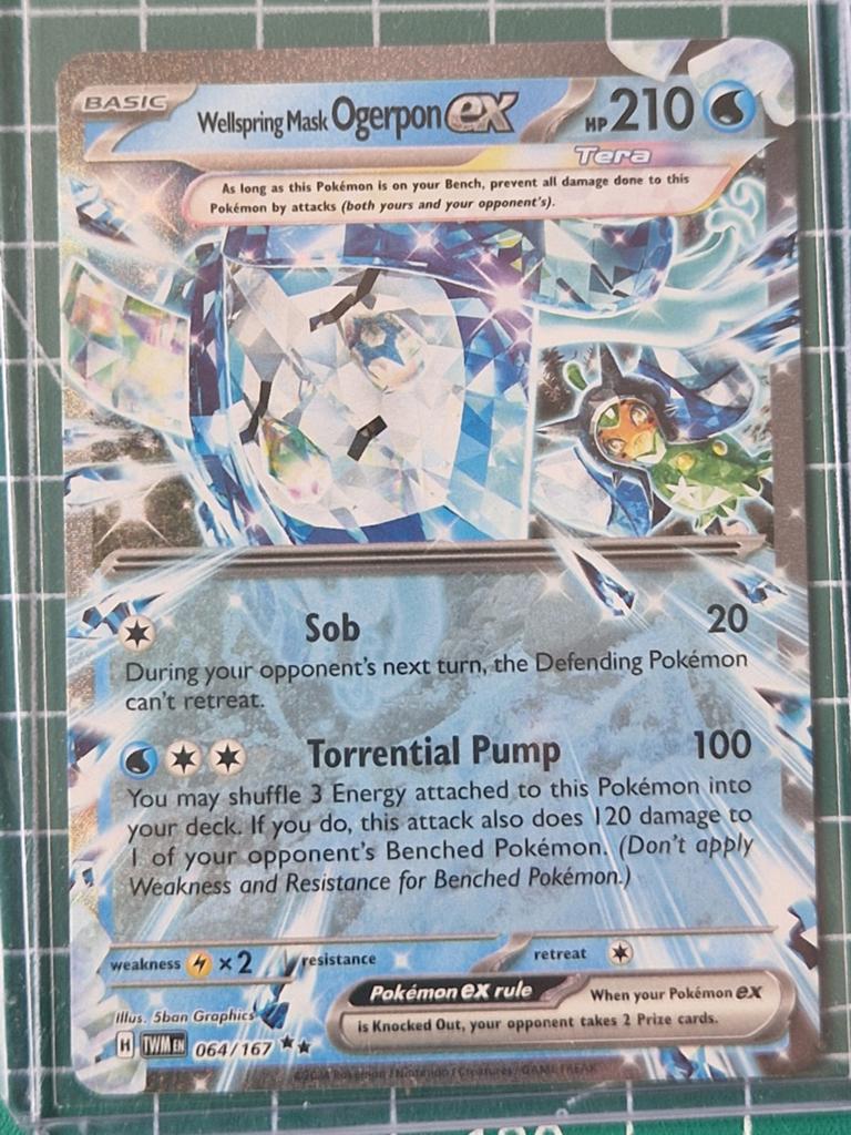 pokemon kaart, Wellspring Mask Ogerpon EX, #064/167, Ophalen of Verzenden, Zo goed als nieuw