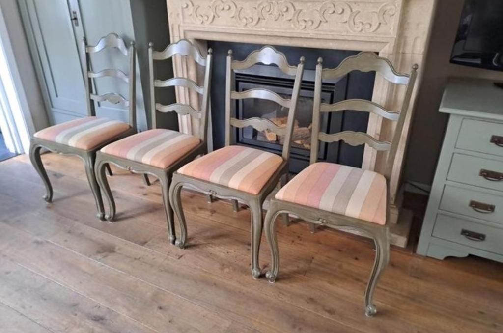 Prachtige set antieke Queen Ann eetkamerstoelen, Huis en Inrichting, Stoelen, Ophalen, Bruin, Vijf, Zes of meer stoelen