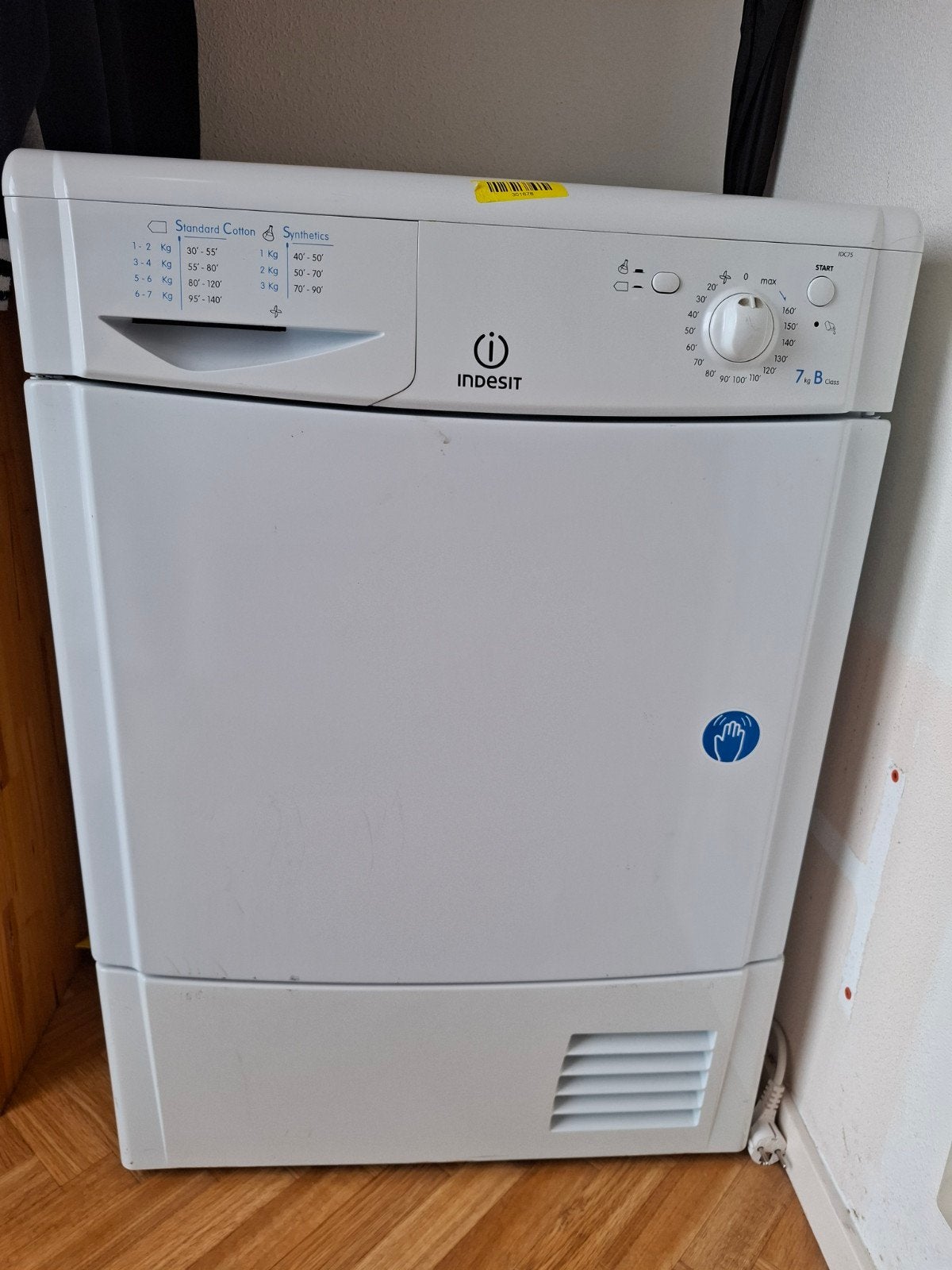 wasdroger indesit, Witgoed en Apparatuur, Ophalen of Verzenden, Gebruikt, Luchtafvoer, 85 tot 90 cm