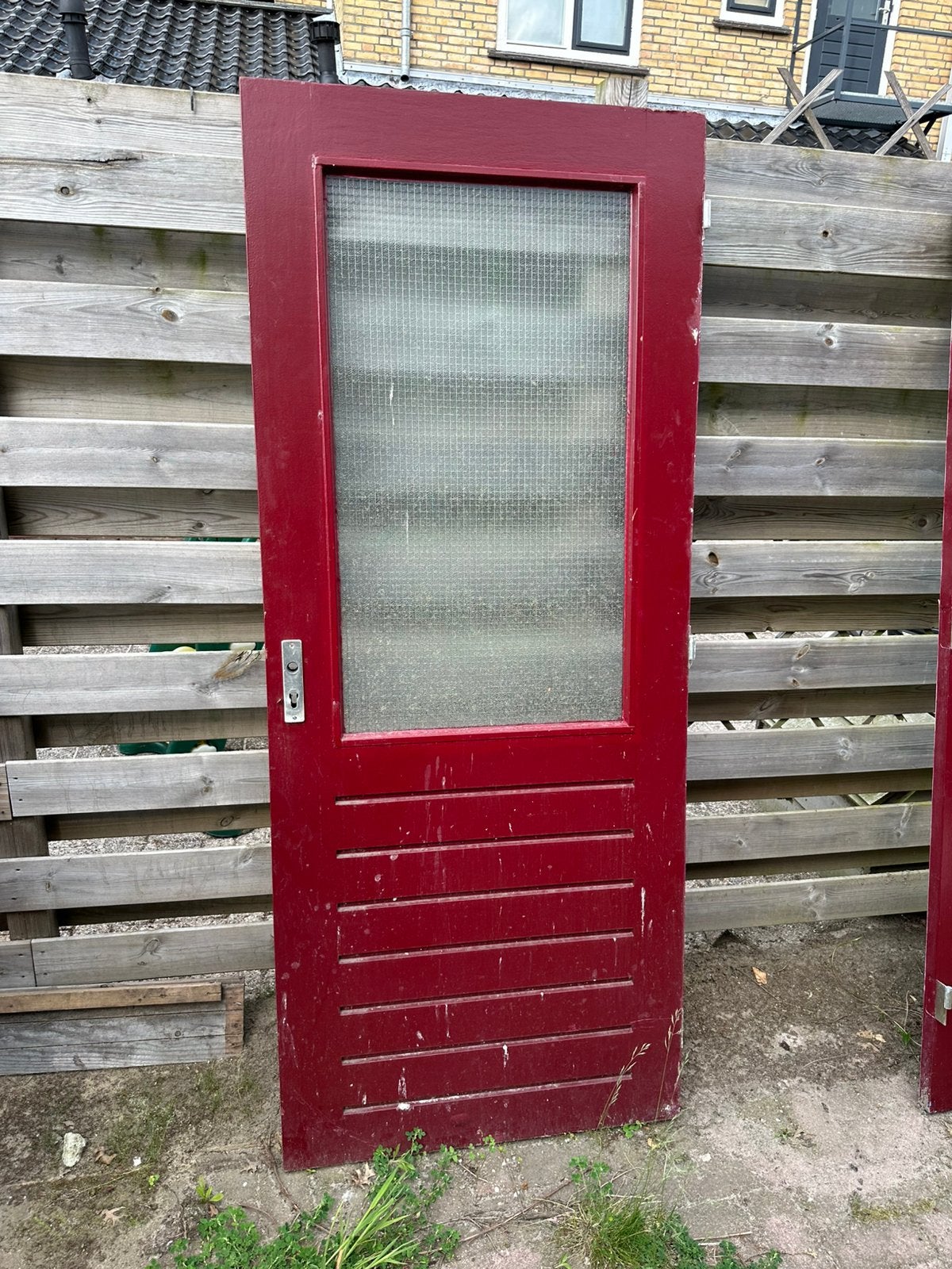 Buitendeur met gewapend glas – 211 x 87 cm, Ophalen, 200 tot 215 cm, Glas, Buitendeur
