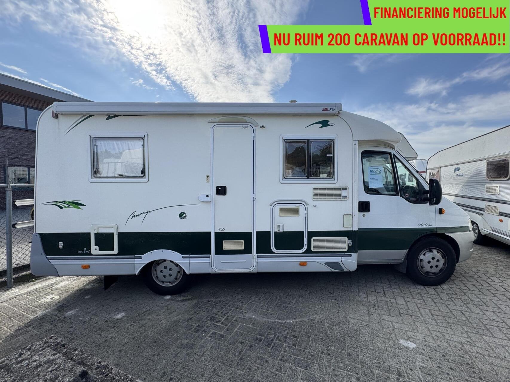 Moncayo Halcon H-421, FRANSBED, AIRCO, 97012 KM, Caravans en Kamperen, Campers, Overige merken, Fietsendrager, Bedrijf, Airconditioning