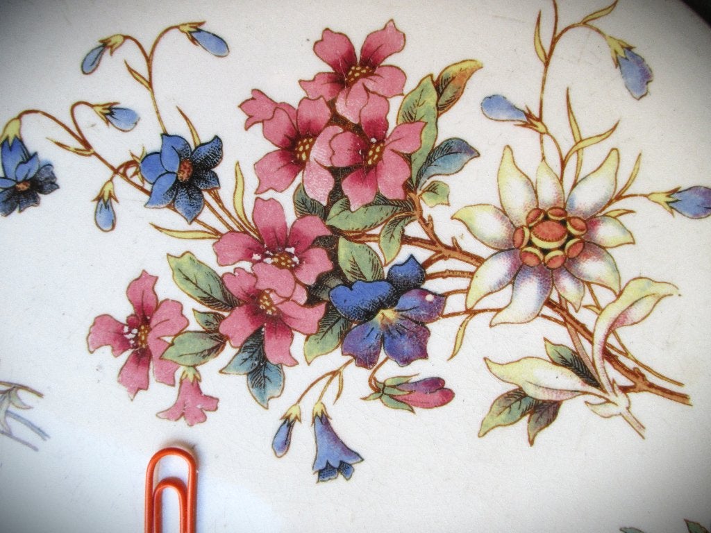 Dienblad serveerblaadje met Porseleinen onderzetter, Ophalen of Verzenden