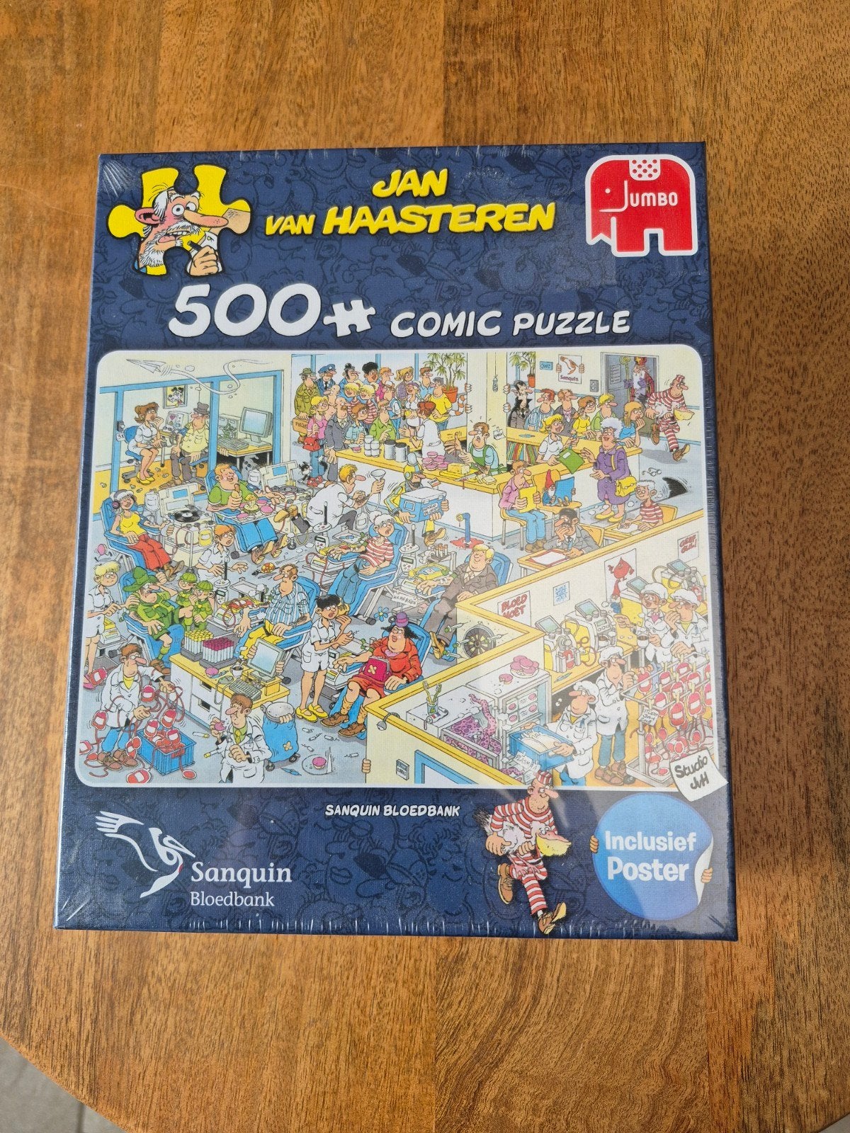 Jan van Haasteren Comic Puzzel 500+ stukjes - Sanquin, Ophalen of Verzenden, 500 t/m 1500 stukjes, Nieuw, Legpuzzel