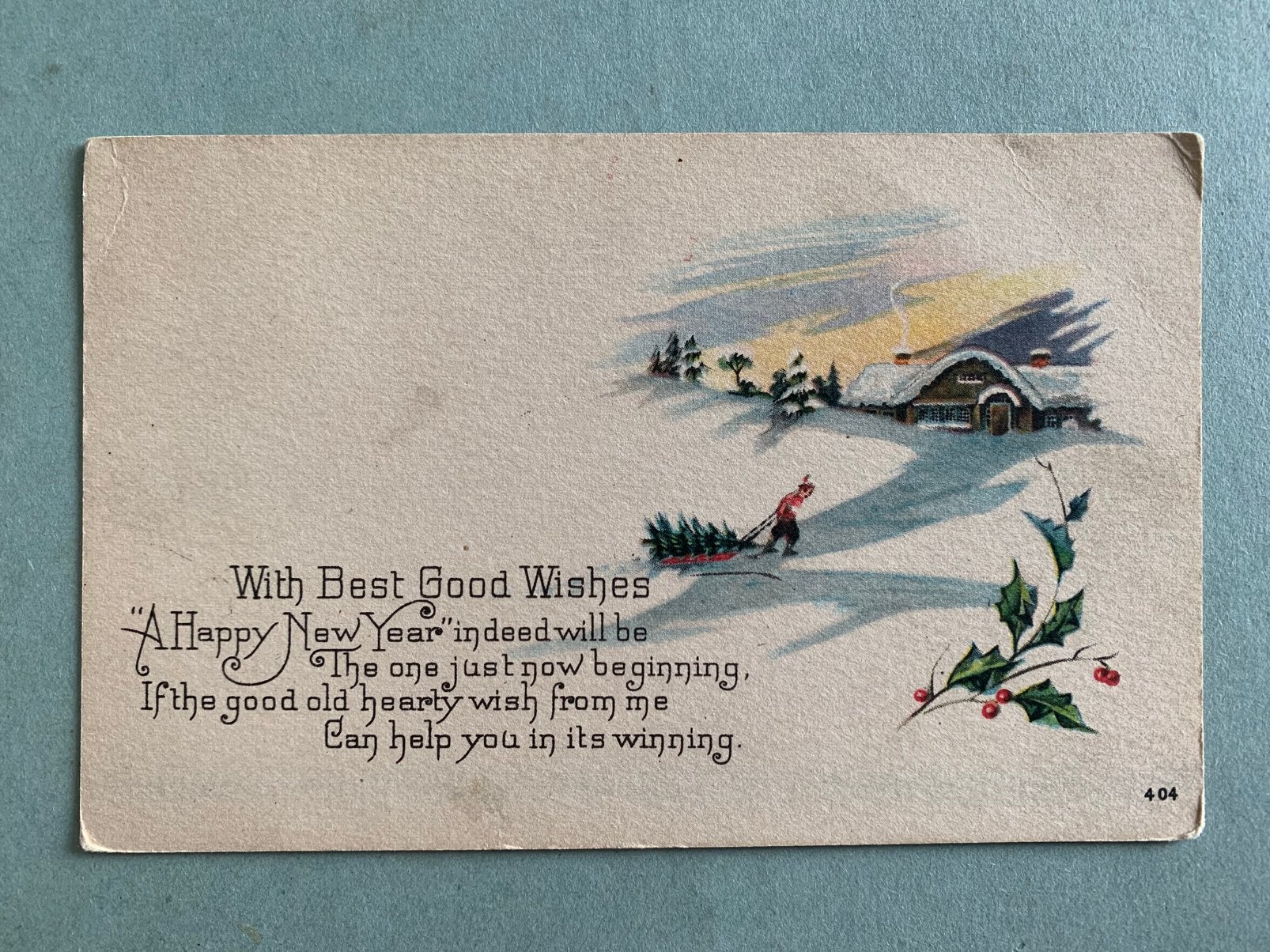 1924 With best good wishes - Nieuwjaar, Ophalen of Verzenden, 1920 tot 1940, Gelopen, Feest(dag)