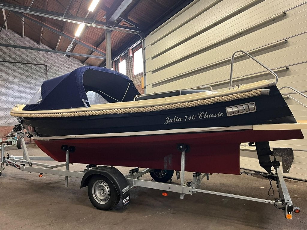 Zeer ruime Julia 710 Tender sloep + Suzuki 15pk + Zonnedek, Overige merken, 7 m, Overige typen, Gebruikt