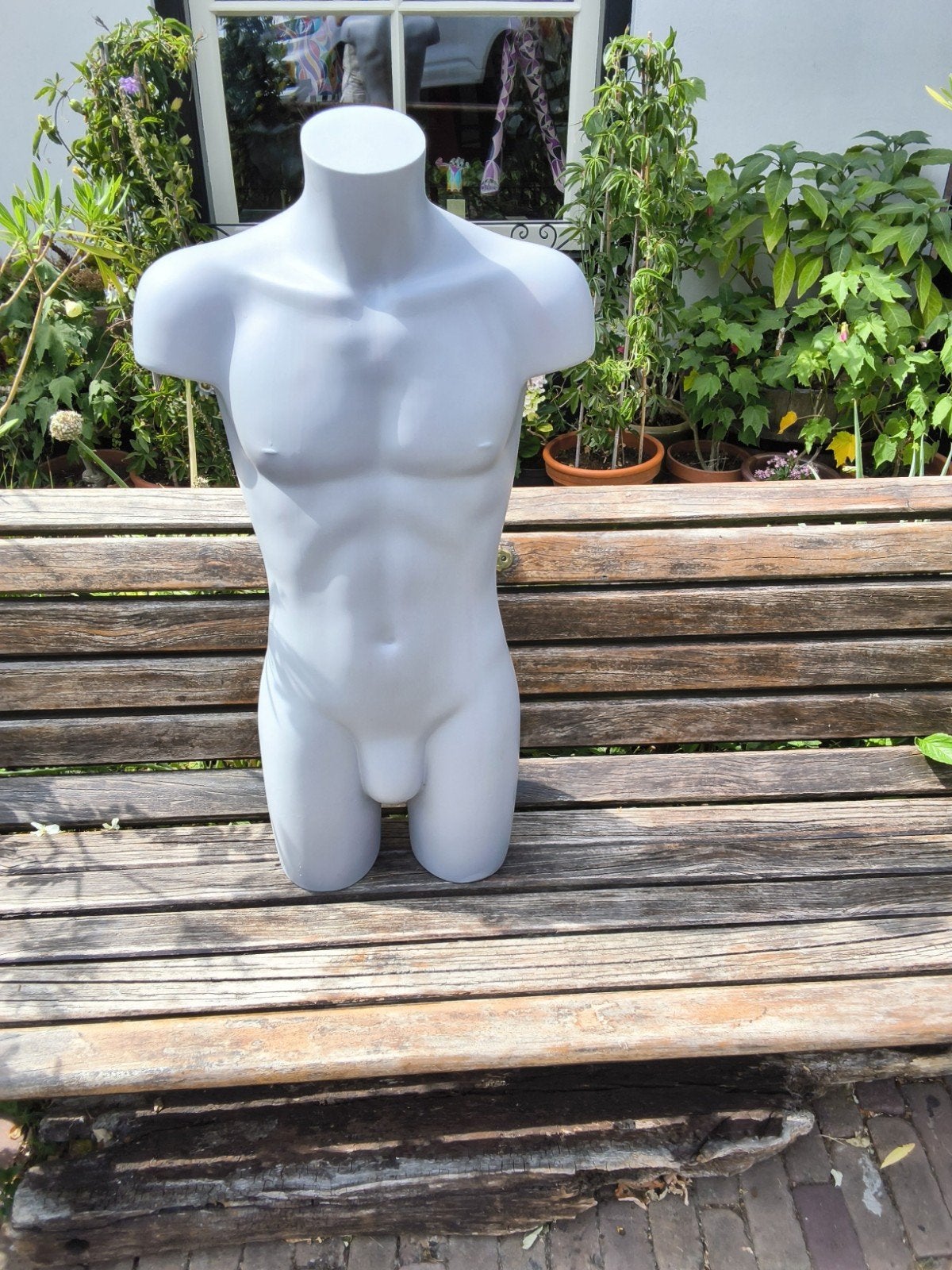 Mannelijke torso paspop - Grijs, Hobby en Vrije tijd, Naaien en Fournituren, Ophalen, Paspop
