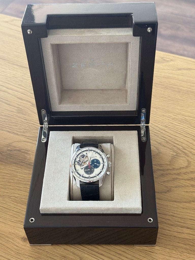 New Zenith El Primero Chronomaster 1969 - 42mm, Leer, Staal, Polshorloge, Nieuw